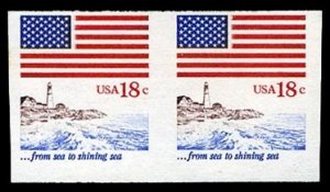 United States, 1930-Present #1891a Cat$17.50, 1981 18c Flag and Anthem, imper...