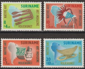 EDSROOM-16923 Suriname B69-72 MNH 1960 Complete Native Art Semi-Postal