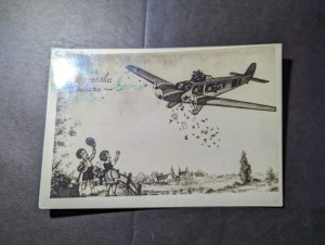 1953 Yugoslavia Aviation Postcard Cover to Dusseldorf Germany