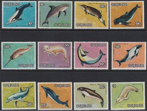 Cook Island #767-78 MNH set, Whales, save the whales campaign, issued 1984