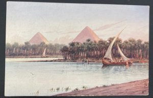 1900s Alexandria French Post office Egypt  Postcard Cover To Paris France