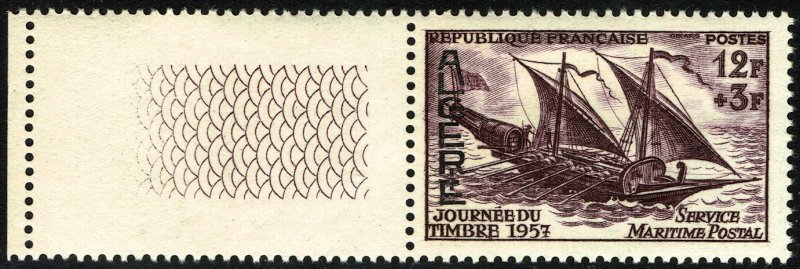 Algeria #B87  MNH - Stamp Day, Sailing Ship (1957)