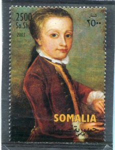 Somalia 2003 WOLFGANG AMADEUS MOZART 1 value Perforated Mint (NH)