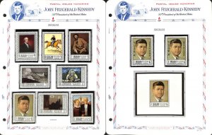 Sharjah Stamp Collection on 16 White Ace Pages, JF Kennedy MNH Sets