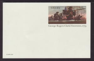 US UX78 George Rogers Clark Postal Card Unused