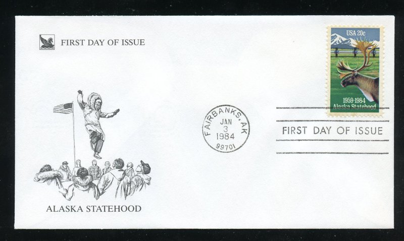 US 2066 Alaska Statehood 25th Anniv UA Reader's Digest cachet FDC