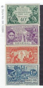 SENEGAL #138-41 MINT, F-VF, HR - COMPLETE SET