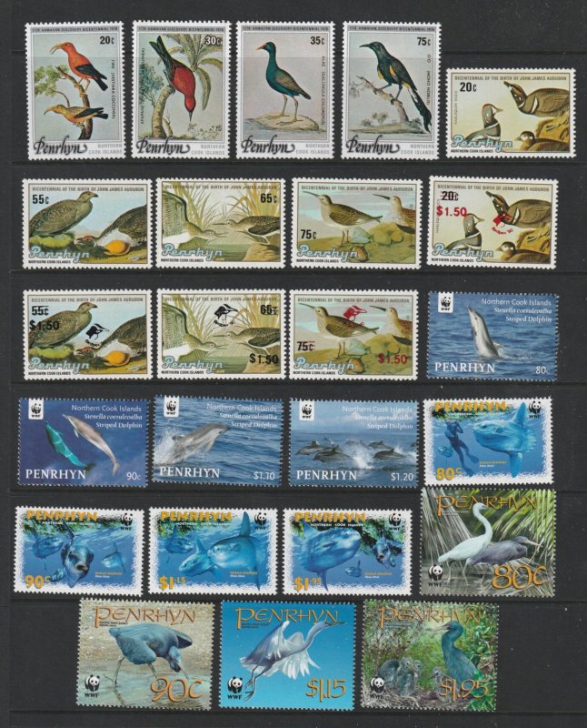 Penrhyn x 5 sets & 7 minis all MNH