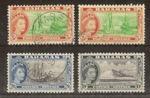 Bahamas 1954 High Values Fine Used