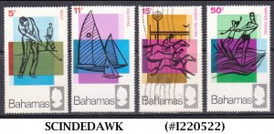 BAHAMAS - 1968 SPORTS GOLF HORSE RACING YACHTING 4V MNH ( 15c in used condition)