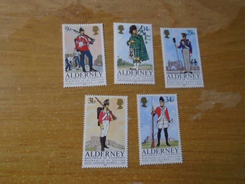 Alderney  #  23-27  MNH