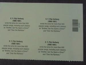 U.S.# 3905(-MINT/NEVER HINGED UL PLATE# BLOCK OF 4---EDGAR (YIP) HARBURG---2005