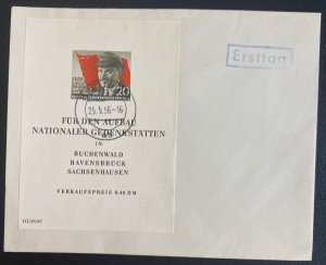 1956 Berlin DDR East Germany First Day Souvenir Sheet Cover National Memorials