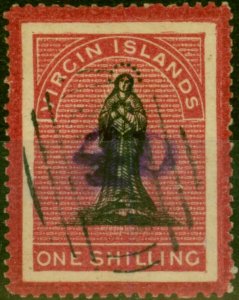 Virgin Islands 1888 4d on 1s Black & Rose-Carmine SG42 Fine Used (3)