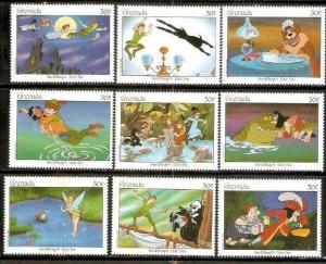 Grenada 1987 Peter Pan - Fairy Tales Sc 1545 Disney Animated Cartoon Film Cin...