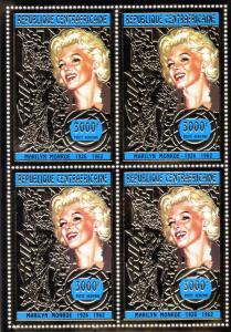 Central African Rep.1995 Marilyn Monroe Shlt.Gold MNH Mi1679