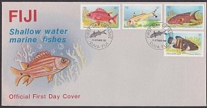 FIJI ISRAEL 1985 Fish commem FDC............................................y756