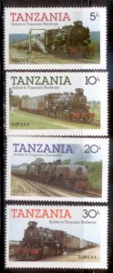 Tanzania 1985 SC# 271-4 Trains MNH-OG E32