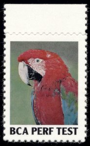 US TD128 Test Stamp 1996 Parrot serpentine die cut 11.75 x 11.5 self-adhesive