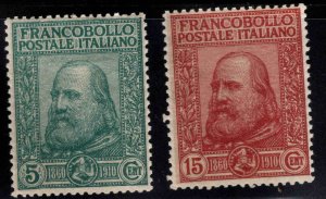 Dr. Tz Italy Scott 115-116 MNH** original gum Giuseppe Garibaldi set of 1910