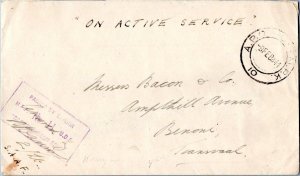 South Africa Soldier's Free Mail 1941 A.P.O.-U-M.P.K. 10, S.A.A.F HQ, Civil A...