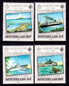 Seychelles 1984 Lloyd's Visit Complete Mint MNH Set SC 538-541