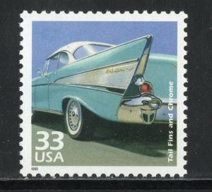 3187g ** TAIL FINS AND CHROME ** U.S. Postage Stamp MNH