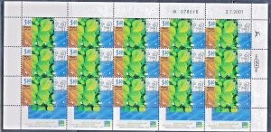 ISRAEL 2001 JNF / KKL CENTENARY 15 STAMP SHEETS MNH  