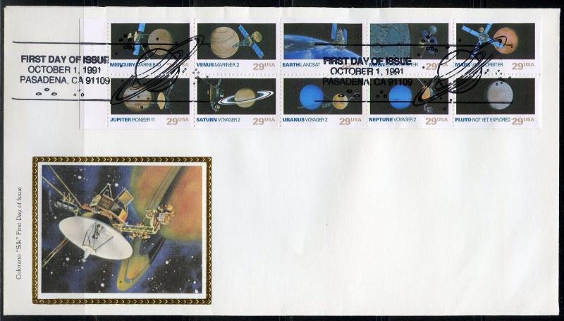 UNITED STATES COLORANO 1991 PLANETS BOOKLET PANE  FIRST DAY COVER