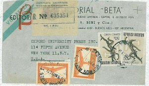 17531 - ARGENTINA - POSTAL HISTORY - Registered  AIRMAIL COVER to the USA 1951