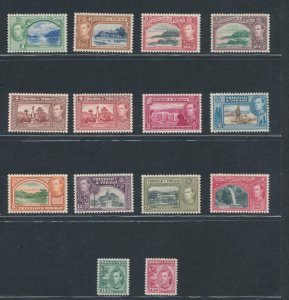 1938-44  Trinidad and Tobago - Stanley Gibbons 246/256 - Set di 14 values - MNH*