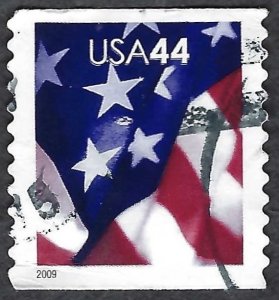United States #4392 44¢ US Flag (2009). Coil. Perf. 11 vertically. Used.
