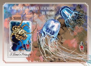 SAO TOME - 2014 - Venomous Animals - Perf Souv Sheet - Mint Never Hinged