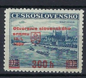 Czechoslovakia 254A MNH 1939 overprint (an8215)