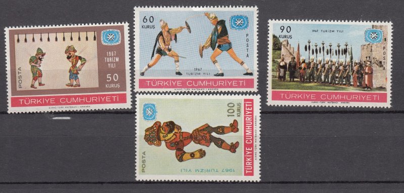 J28205 1967 turkey set mnh #1730-3 designs