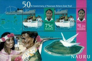 Nauru 1996 - Return from Truk, 50th Anniversary - Souvenir Sheet - Sc 433a - MNH