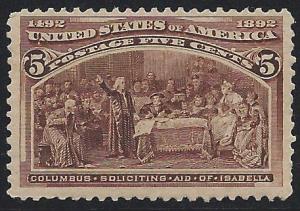 Scott 234, Original gum, 1893 Columbian Exposition Issue