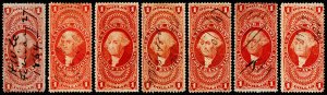 United States Scott R66c-R71, R75c (1862-71) Used F, CV $48.95 B