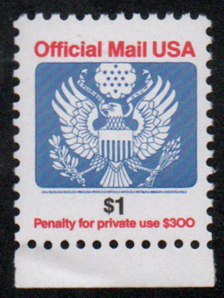 US #O161 $1.00  SUPERB mint never hinged,  SUPER RARE, a tough stamp to find,...