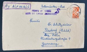 1945 Pretoria South Africa Interment POW Camp Airmail Cover To Elsdorf Germany