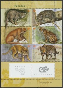 2001 Argentina 2665-2670KL Cats of prey 9,50 €