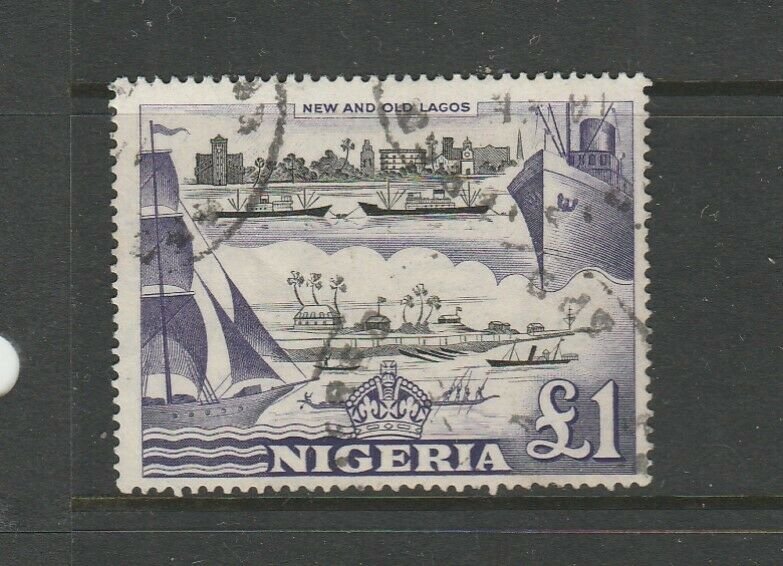 Nigeria 1953/8 Defs £1 FU SG 80