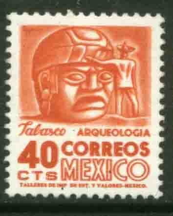 MEXICO 880, 40¢ 1950 Def 8th Issue Fosforescent glazed. MINT, NH. F-VF.