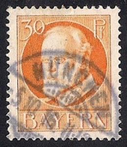 Bavaria #104 30PF RARE Luitpold used EGRADED SUPERB 100 XXF