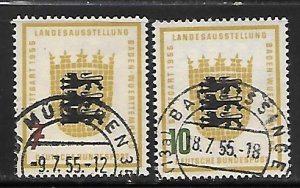 Germany - Arms of Baden-Wurttemberg - Scott #729-30 - F-VF- Used