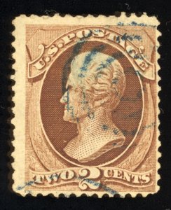 US Scott 135 Used 2c red brown Andrew Jackson Lot T988 bhmstamps