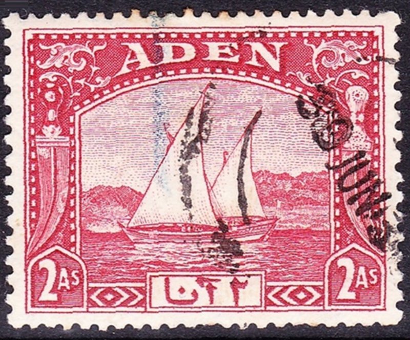 ADEN 1937 Scarlet Dhow SG4 Fine Used