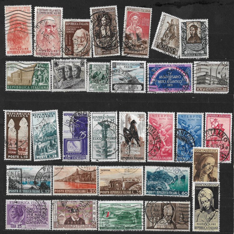 COLLECTION LOT OF # 842 ITALY 31 STAMPS 1952+ CV +$21