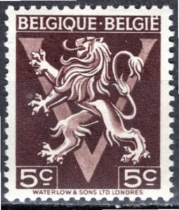 Belgium; 1944: Sc. # 322;  MH Victory Single Stamp