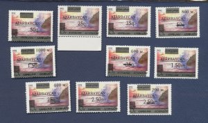 AZERBAIJAN - Scott 351-5, 435, 501-4 - MNH -Caspian Sea - Petroleum topic - 1991